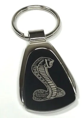 Shelby Cobra Black/Chrome Key Chain Fob Licensed (Ford Mustang GT350 GT500) • $15.95