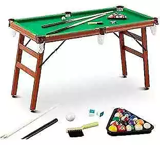  4.5ft Folding Billiard Table 55 Inches Portable Pool Table With 2 Cues 16  • $230.24