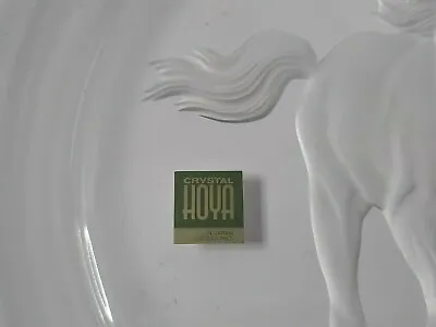 Horse Hoya Crystal Art Glass Plate 8.5  Lintec Corporation Japan Collectible • $31.95