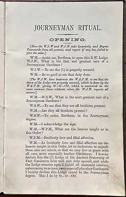 VINTAGE SCOTTISH FREEMASONRY Journeyman Ritual Pub. Glasgow 1906. Hardback • £10