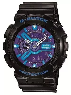 CASiO G-SHOCK Hyper Colors Men Watch GA-110HC-1AJF Black X Blue • $121.04