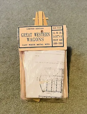 £29.99 • Buy Great Western Wagons OO Gauge Limited Edition Cast White Metal G.W.R Fruit Van