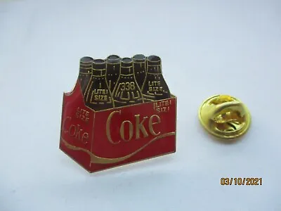 Crate Of Coke Coca-cola Bottles Red Promo Can Soft Drink Enamel Pin Badge Sale • £2.50