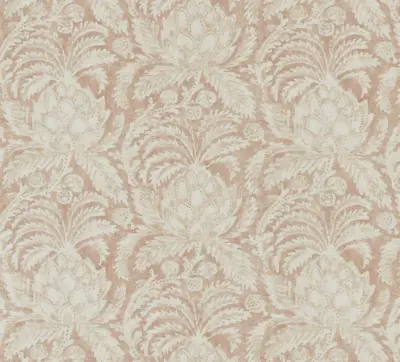 ZOFFANY CURTAIN FABRIC DESIGN  Pina De Indes 2.4 METRES TUSCAN PINK 100% LINEN • £99.50