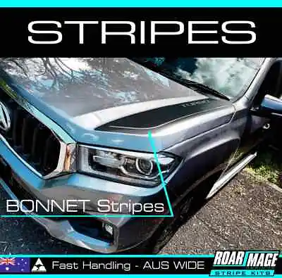 AM BONNET STRIPES Fit 2017-2021 LDV T60 Trailrider Decals Stickers 4x4 • $89