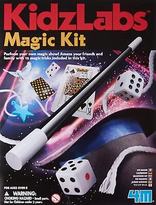 4M Kidzlabs Magic Kit - Learn DIY 12 Magician Tricks & Illusions Gifts For Kids • $20.19