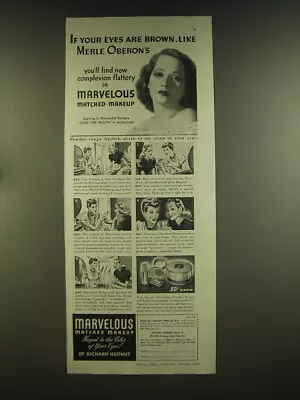 1939 Richard Hudnut Marvelous Matched Makeup Advertisement - Merle Oberon • $19.99