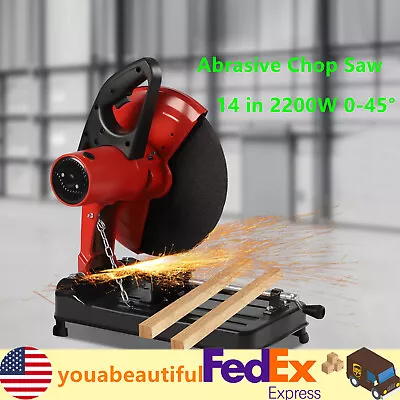 14in 2200W 0-45° Multi-Purpose Abrasive Cut-Off Machine Chop Saw Tool 3800rpm  • $105