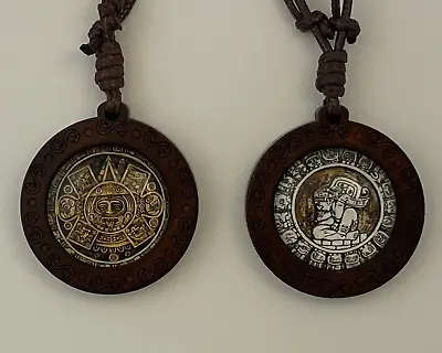 $14.24 • Buy Mayan Necklace And Aztec Necklace Mexican Jewelry Maya Calendar Pendant Art