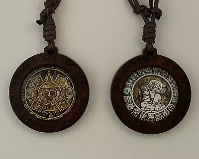 Mayan Necklace And Aztec Necklace Mexican Jewelry Maya Calendar Pendant Art • $14.99