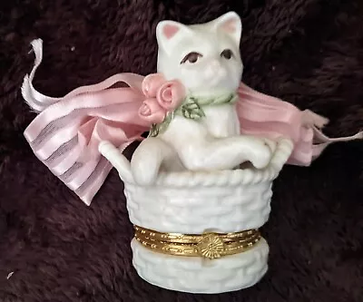 Vintage Mud Pie Cat Trinket Box 1998 • $12.90