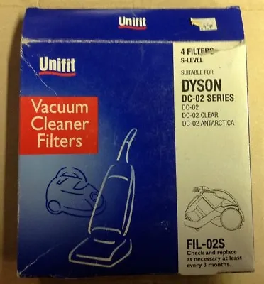 4 X Vacuum Cleaner Filter Dyson Dc-02 Series   Unifit Fil-02s • £4.35