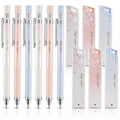 0.5mm Mechanical Pencil Set Including 6pcs Pencils With 6 Tubes HB Lead Refil... • $23.18