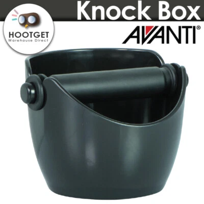 [Black] AVANTI COFFEE KNOCK BOX Bin Espresso Grinds Tamper Waste Tamp Tube • $23.49