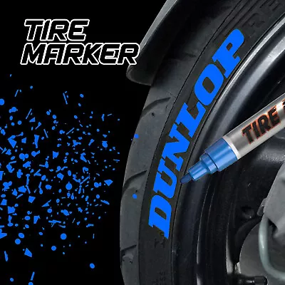 BLUE Tire Pen Tyre Marker Permanent Paint Car Motorcycle Motorcross Waterproof • $13.31