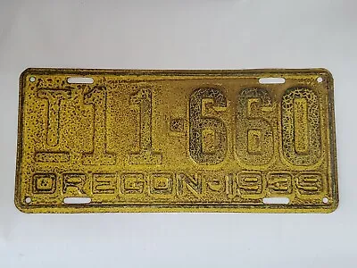 Vintage Original 1939 OREGON ORE License Plate Repainted? • $24.95