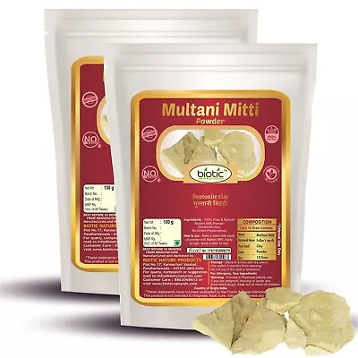 Multani Mitti Powder For Face Pack - Bentonite Clay  Healing Clay Fuller's Earth • $12.49