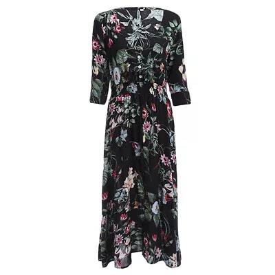 Long Maxi Dress Print Plus Size  Casual Summer Beach Clothes Women Elegant5247 • $12.99