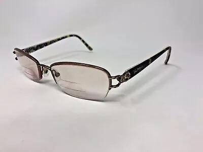 VERA BRADLEY Eyeglasses Frame Half Rimless Petite 52-18-135 Brown/Green  PC98 • $19.25