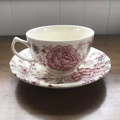 Johnson Brothers Rose Chintz China Cup And Saucer England 1883 On The Bottom • $20