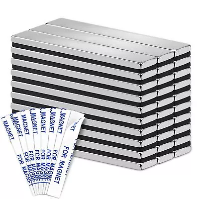 30 Pack Strong Neodymium Bar Magnets With Double-Sided Adhesive Powerful Rar... • $33.03