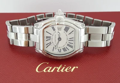 $1995 • Buy Cartier Roadster 2675 Stainless Steel Silver Dial Sapphire Crystal Ladies Watch