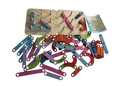 Montessori Wooden Puzzle Boards Shapes Letters Numbers  READ • $6.80