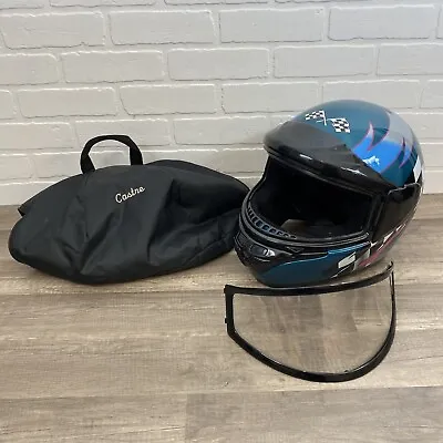 Vintage Polaris Snowmobile Full Face Helmet With Shield 7 3/4 GR1400 And Case • $49.99