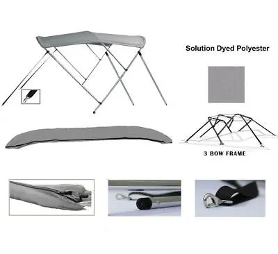 3-Bow Aluminum Bimini Top Compatible With Maxum 1800 SB I/O 1995 • $319.54