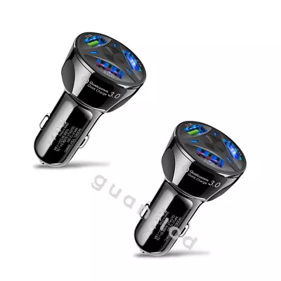 2 Pack 3 USB Port Super Fast Car Charger Adapter Fast Charging Cigarette Socket • $11.85