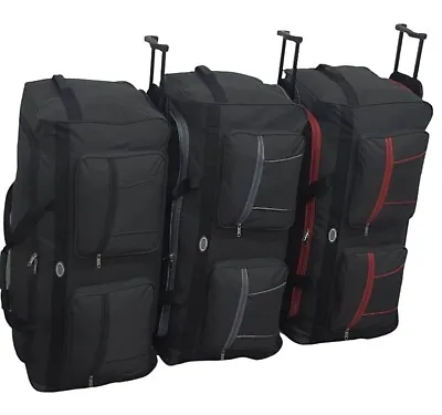 £32.99 • Buy XXL 34  Travel Luggage Wheeled Bag Trolley Holdall Suitcase  Duffel Cargo Bag