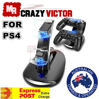 $14.95 • Buy PlayStation PS4 Controller LED Charger Dock Station Dual USB Fast Charging Stand