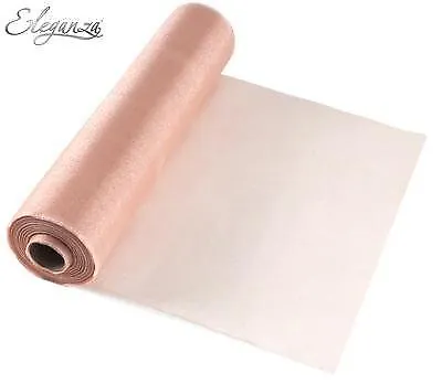 £10.30 • Buy Oaktree Organza Fabric Rose Gold 29Cm Wide 25M Roll Decoration New Fast Deliver