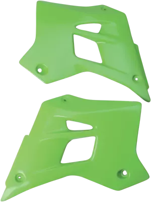 UFO Plastics - KA02787-026 - Radiator Covers Green Kawasaki KDX 200 • $70.95