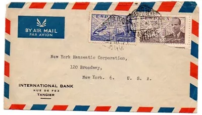 Spain 1948 Airmail Cover To US From Tangier Morocco • $2