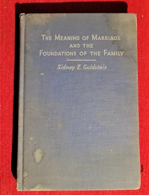 $8.99 • Buy Meaning Of The Marriage By Sidney Goldstein 1940 1st Edition Jewish Book Concern