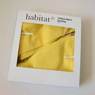 Habitat Yellow Felt Cotton Fabric Bunting - 220cm Long • £4.99