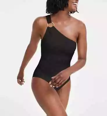 NWT $118 MICHAEL KORS ONE SHOULDER  ASYMMETRICA SWIMSUIT Size 14 • $54.99