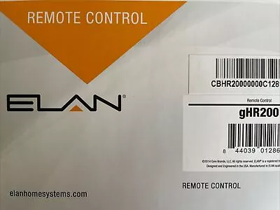 Elan Home Systems GHR200 Remote Control - New In Box With Charger • $99.98