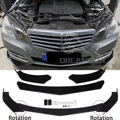 For Mercedes Benz E-Class W211 W212 W213 Gloss Front Bumper Lip Spoiler Splitter • $59.27