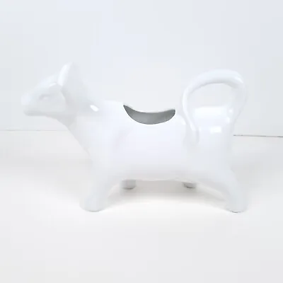 M&S Cow Milk Jug Creamer White Porcelain Marks & Spencer Animal Shape • £16