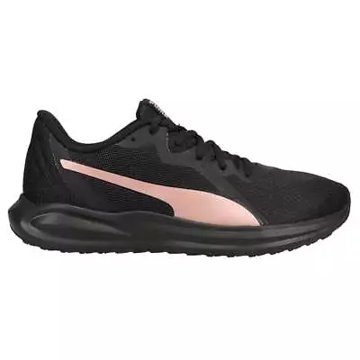 Puma Twitch Runner Lace Up Running  Womens Black Sneakers Athletic Shoes 3775580 • $28.15