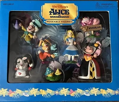 Vintage Disney’s Alice In Wonderland Poseable Figures 7-Piece Set • $70
