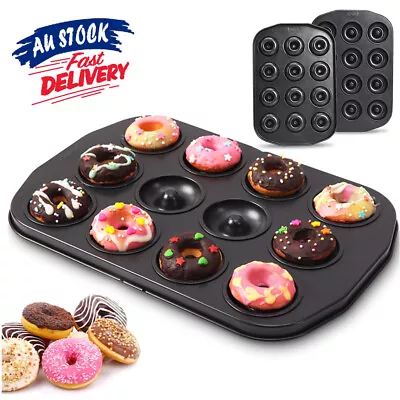 12 Cups Cute Dough Tray Donut Mould Baking Doughnut Mini Maker Cake Pan • $17.95