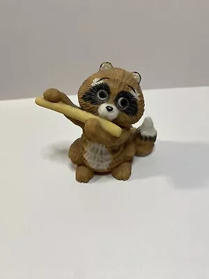 Kathy Wise Raccoon 1984 Enesco Collectible Shelf Figurine Porcelain Glass • $7.03