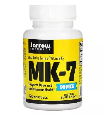 Jarrow Formulas MK-7 Vitamin K2 As MK-7 90mcg 120 Softgels • £35.87