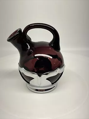 FARBER BROS Mini Krome Kraft Amethyst Decanter Cruet Pitcher 3.5” X 3” • $25