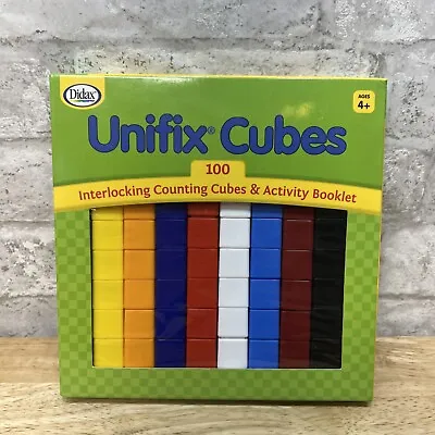 Unifix Cubes: 100 Interlocking Counting Cubes & Activity Booklet | Didax • £11.56