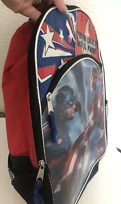 New MARVEL Captain America CIVIL WAR Hologram BACKPACK Mesh Pockets BOOK BAG A • $18.95