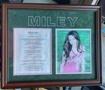 Miley Cyrus Hannah Montana Autographed Framed And Matted Poster (authenticated) • $125